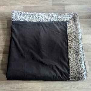 Leopard Faux Fur Throw Decor Blanket